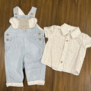 Disney Dumbo Shirt & Overalls